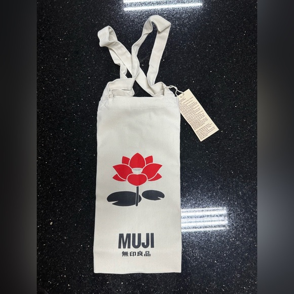 Muji Handbags - Muji Canvas Canvas Tote Bag - Vietnam Exclusive - Vietnamese Lotus Flower